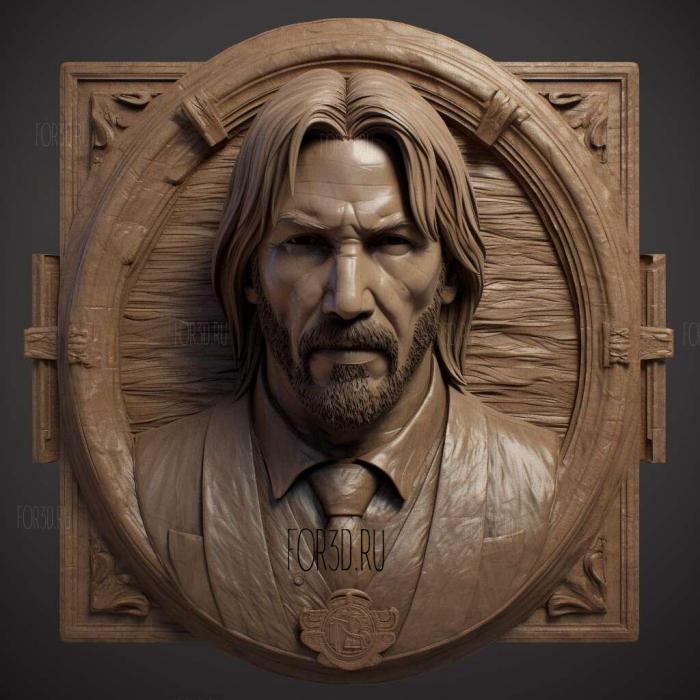 John Wick Chapter 2 movie 3 stl model for CNC