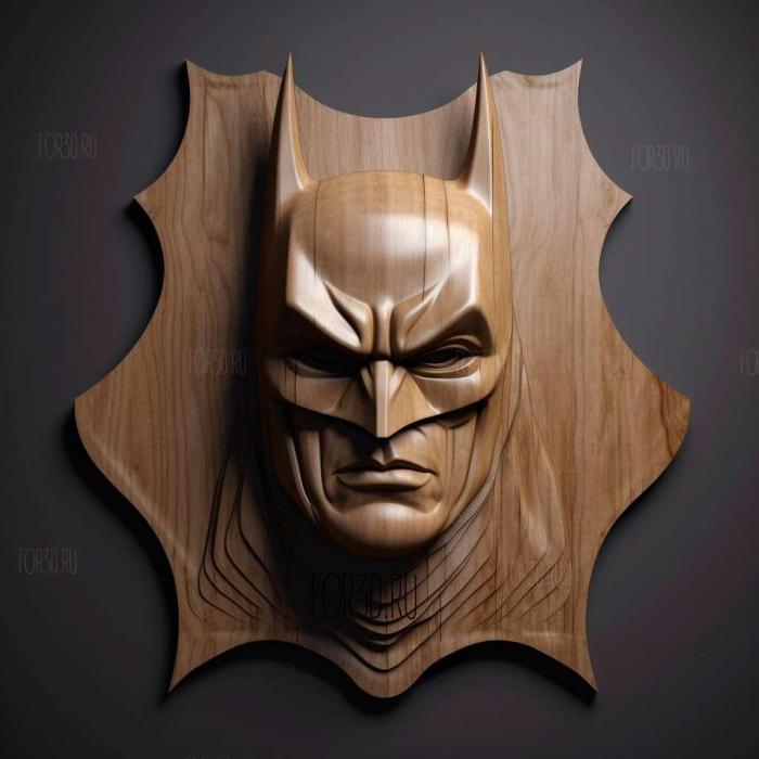 Batman the movie Batman actor Michael Keaton 4 stl model for CNC