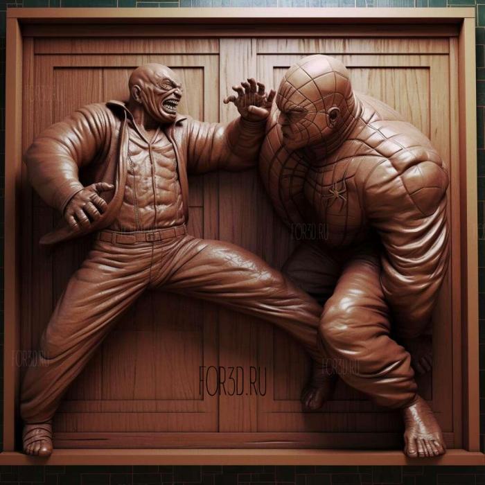 The Amazing Spider Man vs The Kingpin 1 stl model for CNC