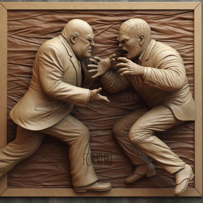 The Amazing Spider Man vs The Kingpin 3 stl model for CNC