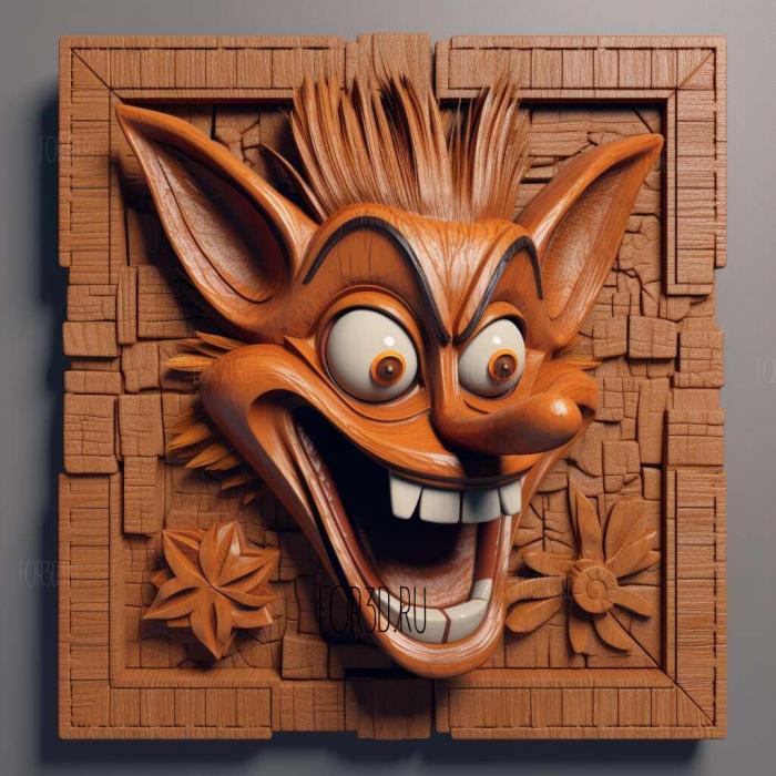 Crash Bandicoot from Crash Bandicoot 1 stl model for CNC