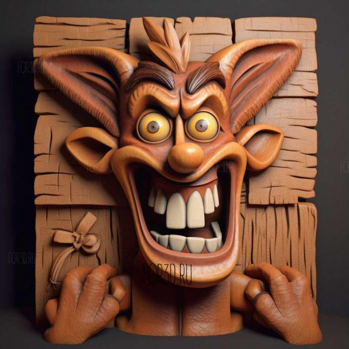 Crash Bandicoot from Crash Bandicoot 2 stl model for CNC