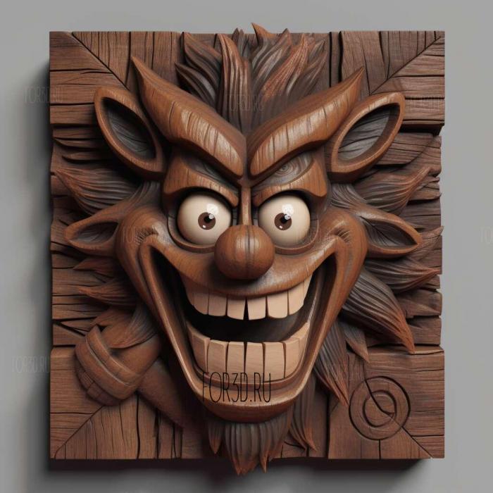 Crash Bandicoot from Crash Bandicoot 3 stl model for CNC