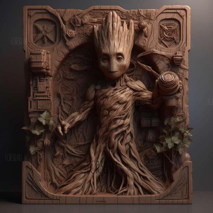 Guardians of the Galaxy series 4 stl model for CNC