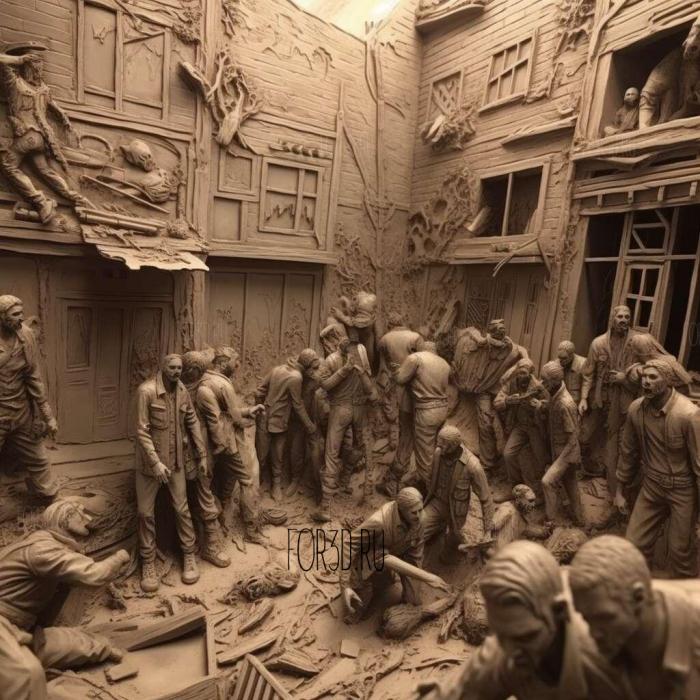 The Walking Dead Our World 3 stl model for CNC
