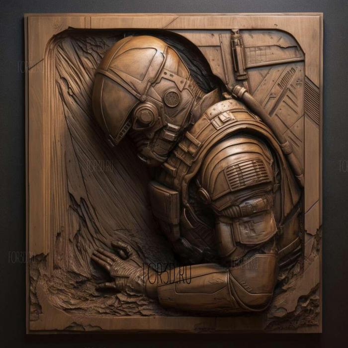 st Isaac Clarke Dead Space series 3 stl model for CNC
