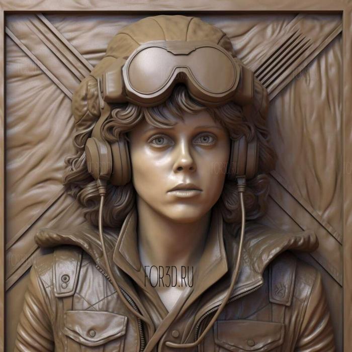 Ellen Ripley StrangersSigourney Weaver 2 stl model for CNC