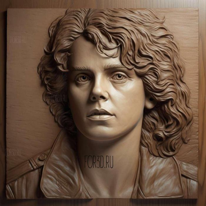 Ellen Ripley StrangersSigourney Weaver 4 stl model for CNC