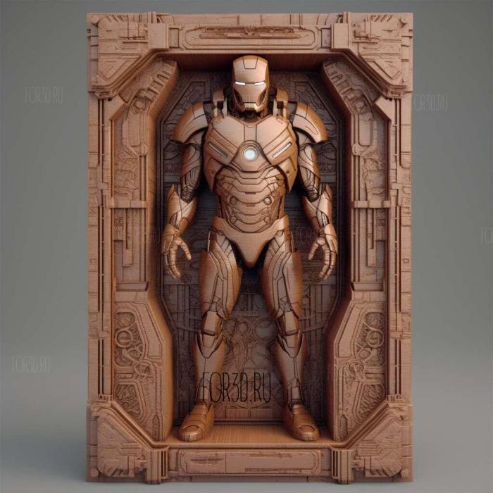 iron man 3d model 2 stl model for CNC