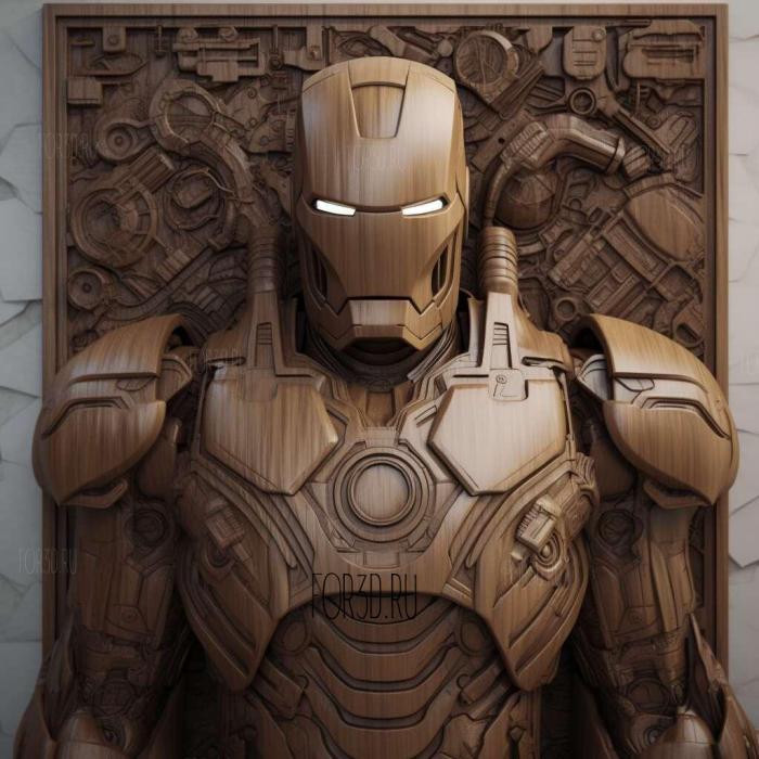 iron man 3d model 3 3d stl модель для ЧПУ