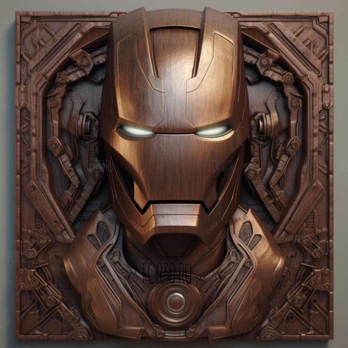 iron man 3d model 4 stl model for CNC