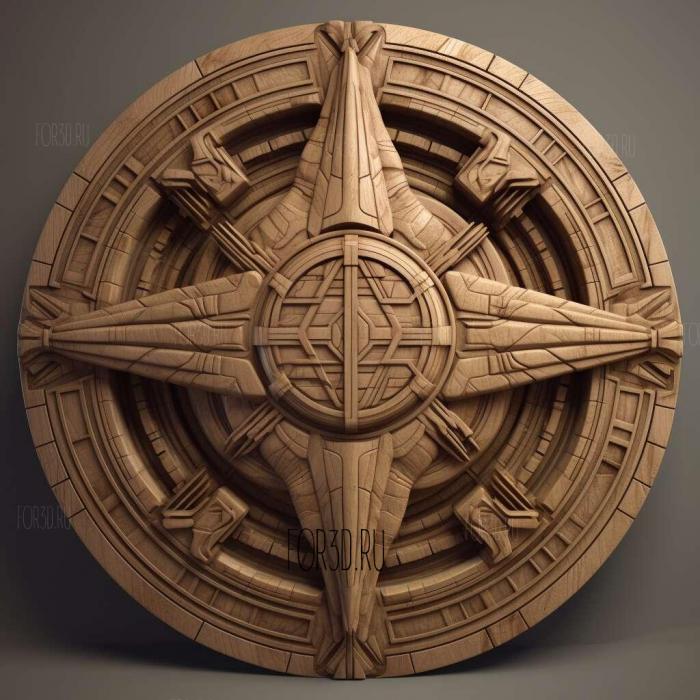 Battlestar Galactica series 1 stl model for CNC