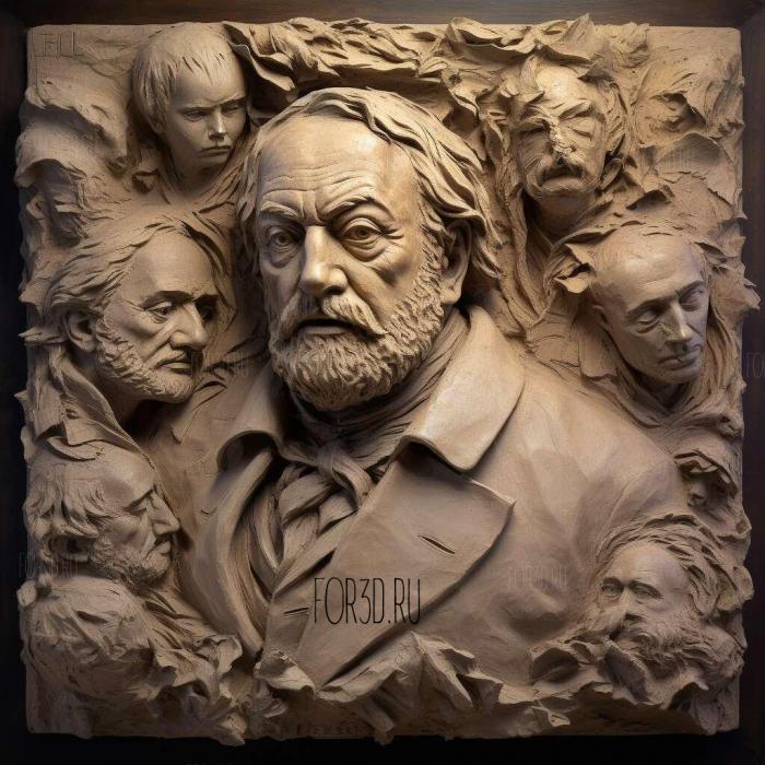 Les Miserables Victor Hugo 1862 1 stl model for CNC