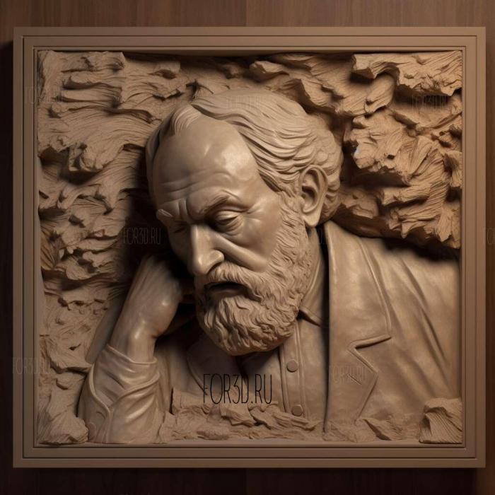 Les Miserables Victor Hugo 1862 3 stl model for CNC