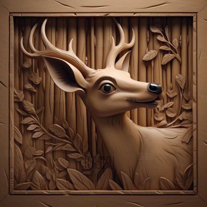 Hunter animated film Bambi 2 3d stl модель для ЧПУ