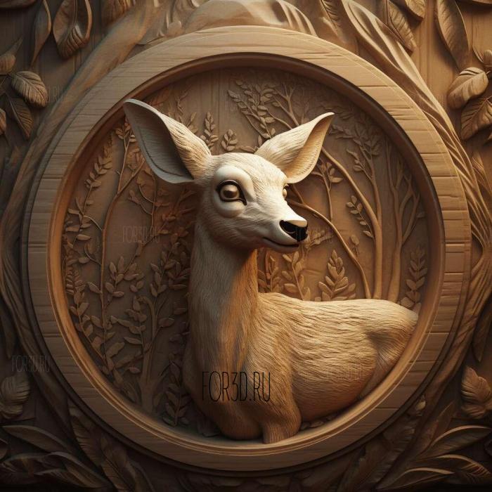 Hunter animated film Bambi 3 3d stl модель для ЧПУ