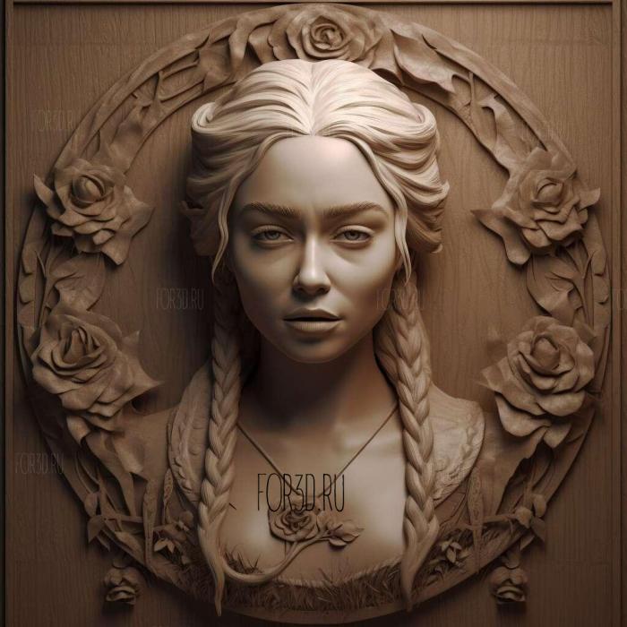 Daenerys Targaryen from game of thrones 2 stl model for CNC