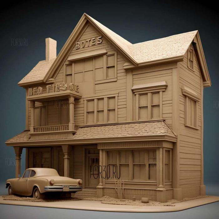 Bates Motel series 2 stl model for CNC