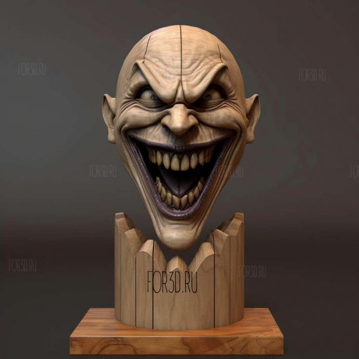 Batman The Dark Knight Joker Bobblehead 3 stl model for CNC