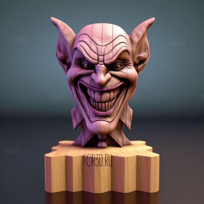 Batman The Dark Knight Joker Bobblehead 4 stl model for CNC