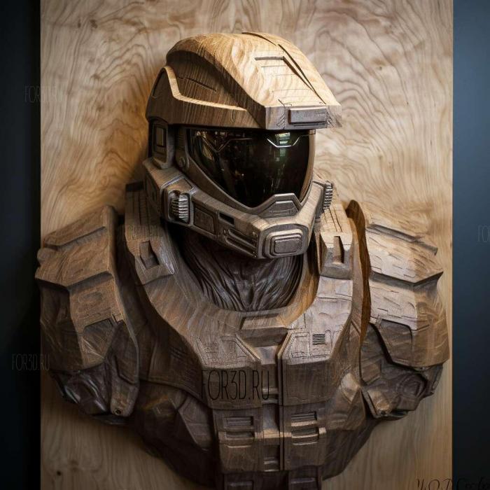 Master Chief Petty Officer John 117 from Halo 3 stl model for CNC