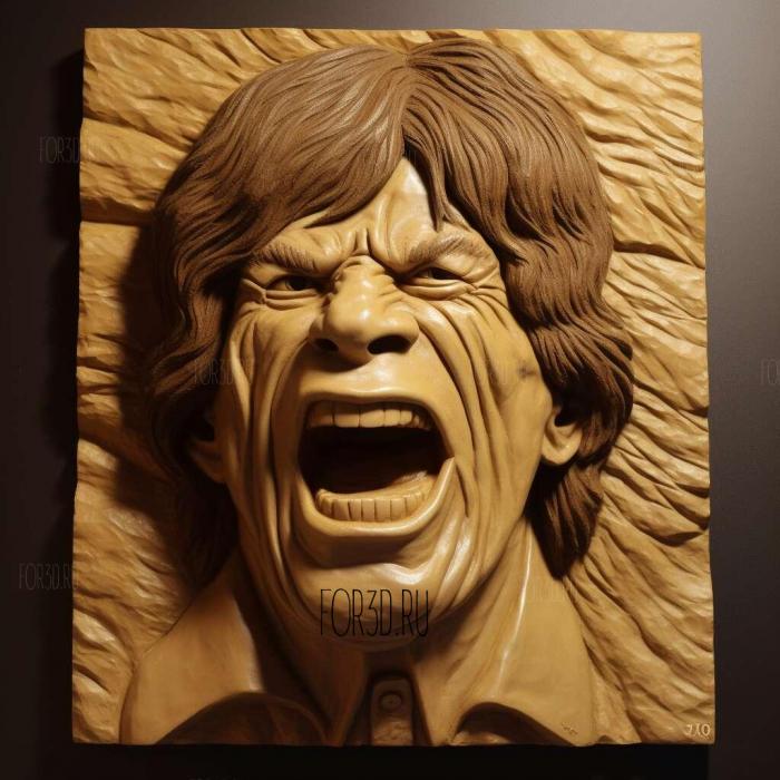 THE ROLLING STONES MICK JAGGER 1 stl model for CNC