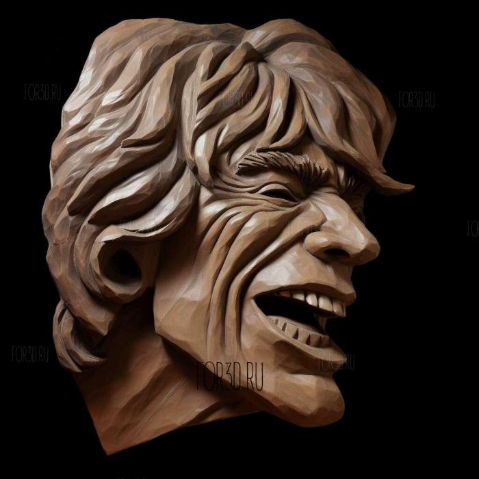 THE ROLLING STONES MICK JAGGER 2 stl model for CNC