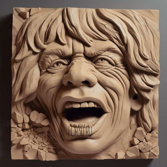 THE ROLLING STONES MICK JAGGER 4 stl model for CNC
