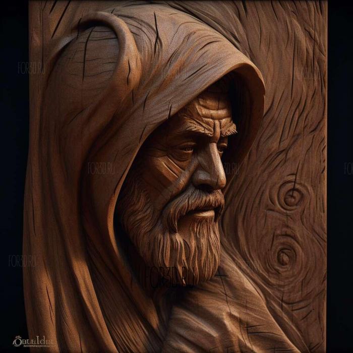st Obi Wan Kenobi 1 stl model for CNC