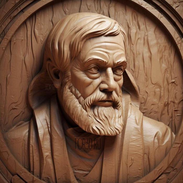 st Obi Wan Kenobi 4 stl model for CNC
