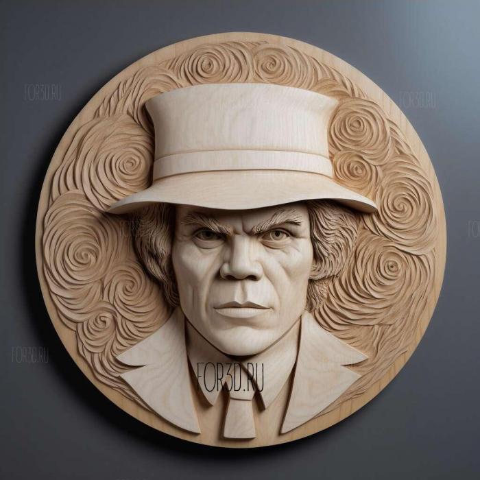 Alex DaLarge A Clockwork Orange Malcolm McDowell 4 stl model for CNC