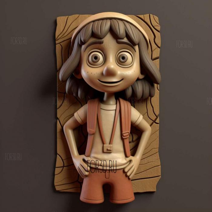st Dora from The Adventures of Flick 1 stl model for CNC