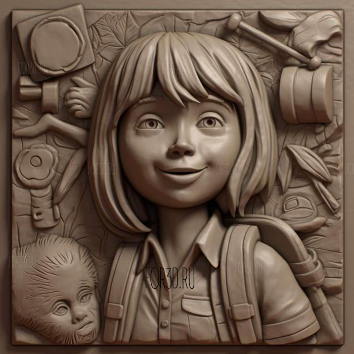 st Dora from The Adventures of Flick 3 stl model for CNC