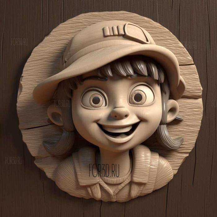 st Dora from The Adventures of Flick 4 stl model for CNC