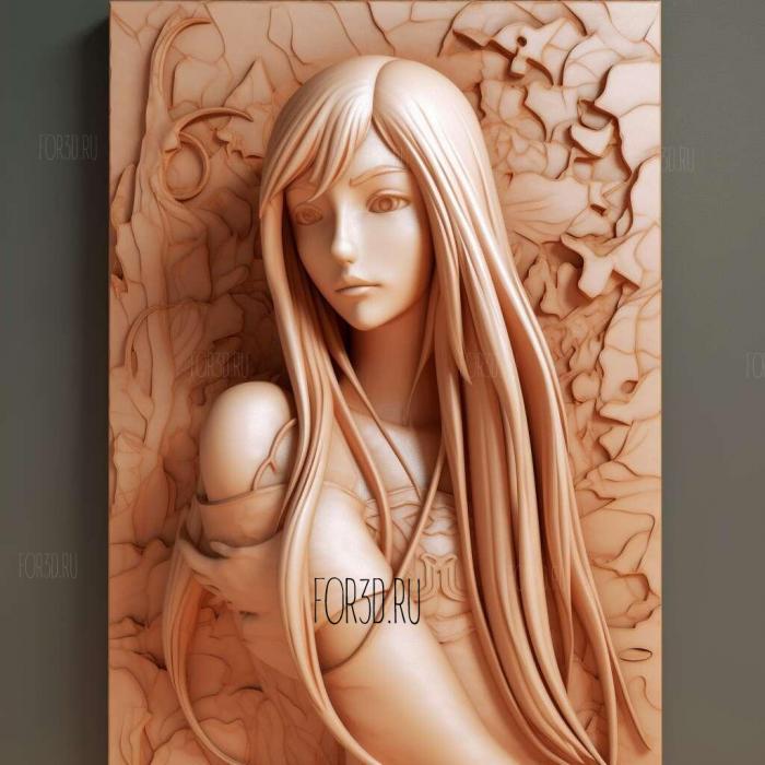 Orihime Inouefrom ANIME 3 stl model for CNC