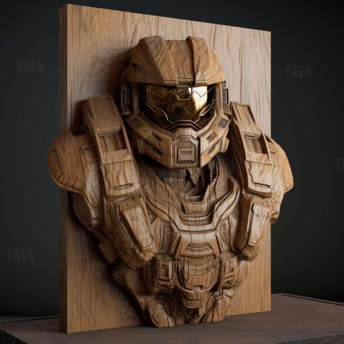 master chief 3d model 2 stl model for CNC