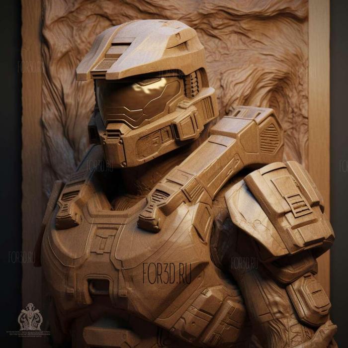 master chief 3d model 3 stl model for CNC