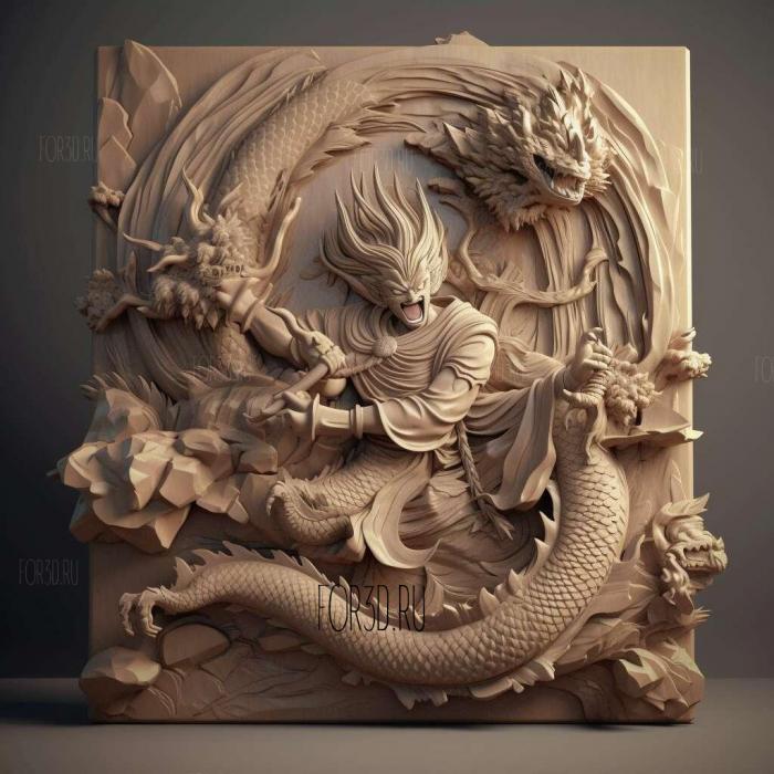 st Dragon Pearl Z Battle of the Gods anime 4 stl model for CNC