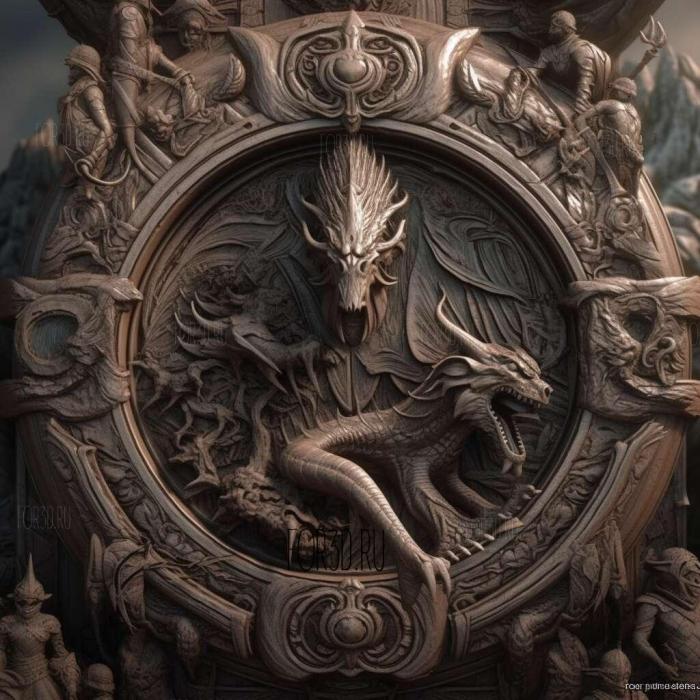 The Elder Scrolls 5 Скайрим 4 3d stl модель для ЧПУ