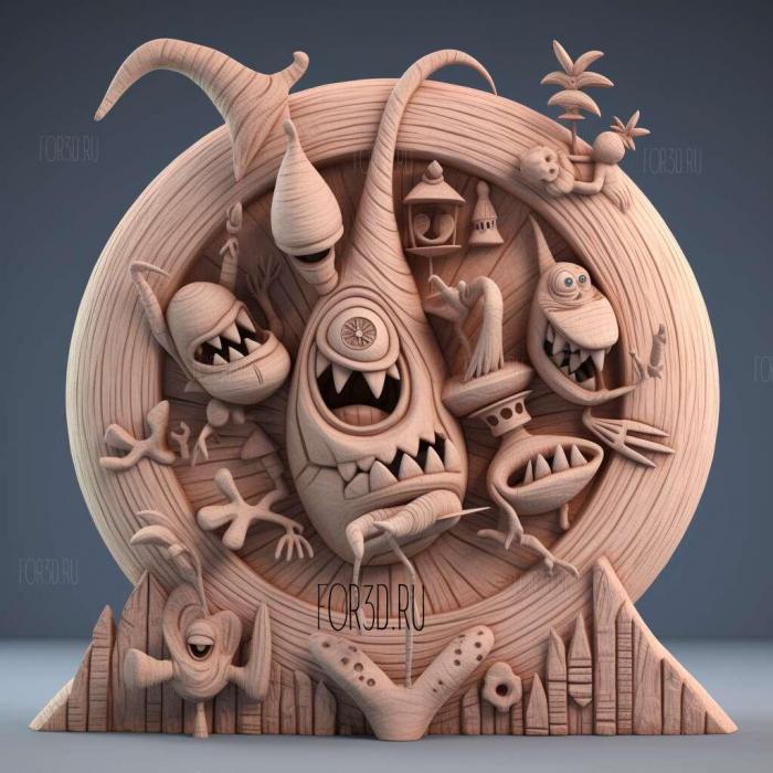 Aaahh Real Monsters TV series 1 stl model for CNC