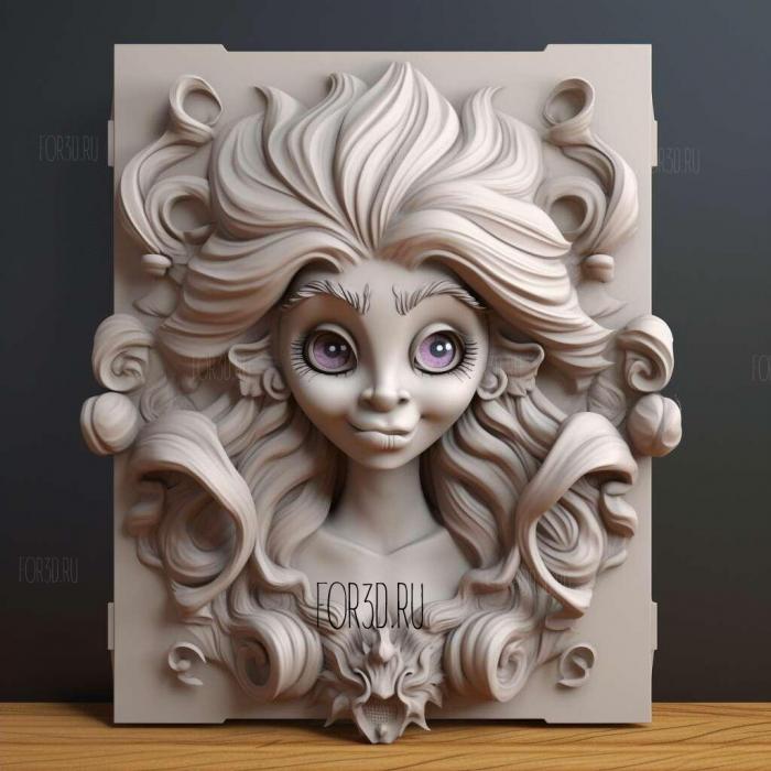 Monster High New Ghoul in School 4 stl model for CNC