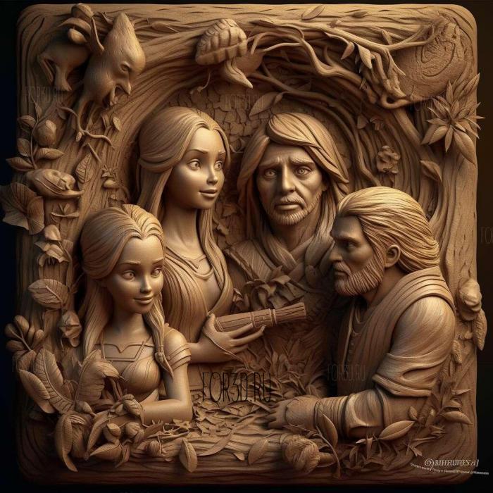 stl Tangled movie 1 stl model for CNC