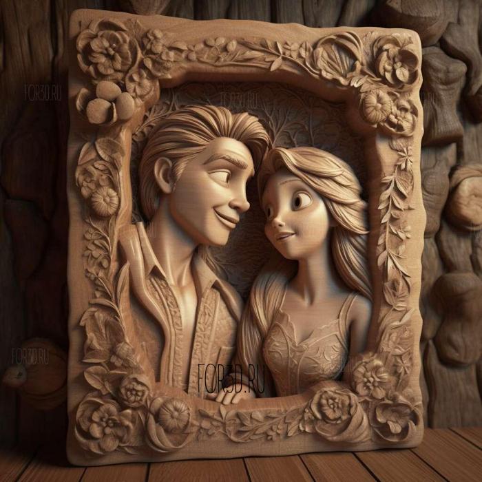 stl Tangled movie 3 stl model for CNC
