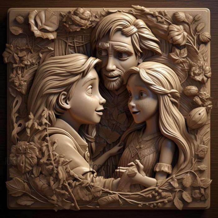 stl Tangled movie 4 stl model for CNC