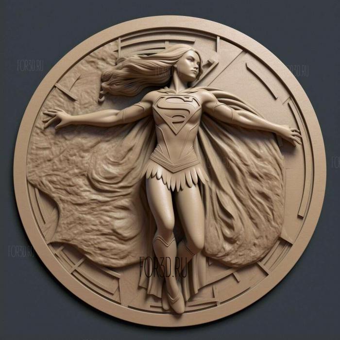 Supergirl DC Universe 3 stl model for CNC