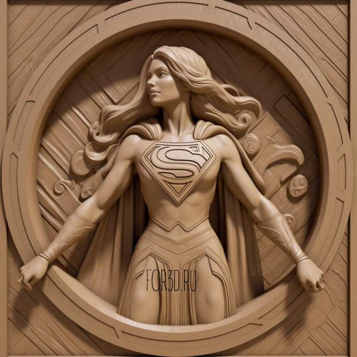 Supergirl DC Universe 4 stl model for CNC