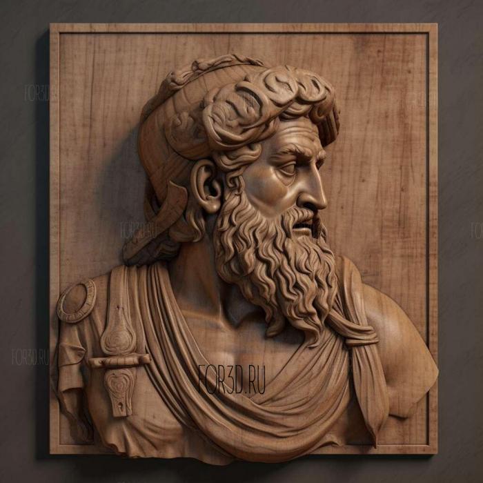 Iliad Homer VIII century BC 1 stl model for CNC