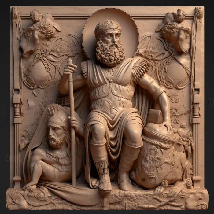 Iliad Homer VIII century BC 4 stl model for CNC