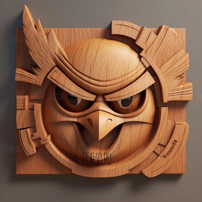 Angry Birds Transformers 4 stl model for CNC