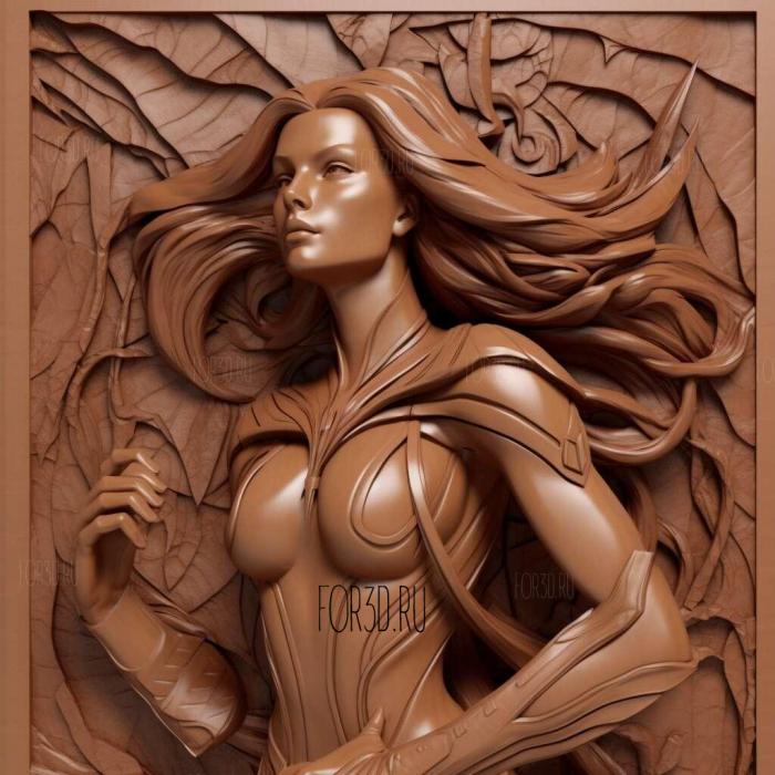 Jean Grey Marvel Universe 2 stl model for CNC